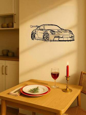 1 st metallskylt för bil 40x16cm - Väggdekoration för vintagebil, unik present till bilentusiaster (födelsedag/fars dag), juldekoration till garage/vardagsrum. Lämplig för modern heminredning, heminredning, rumsinredning, sovrumsinredning, badrumsinredning, vattentät, rostfri, väggdekoration, födelsedagspresent