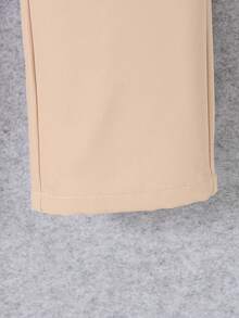 Boys' Casual Everyday Wear Solid Color Pocket Design Elastic Waist Pants, Spring & Autumn