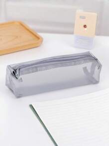 1 Stück transparente Mesh Federtasche, tragbare Aufbewahrung geeignet für Schüler Mesh Federtasche, Reißverschluss Mesh Tasche, multifunktionale transparente Federtasche Aufbewahrungstasche, geeignet für Büromaterial, Kosmetik, Reisezubehör, für Schulmaterial, Schulanfang, Weihnachtsdekoration, Weihnachtsgeschenke