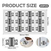 1set File Folder Labels, Self Adhesive File Folder Number Labels Rectangle File Folder Chart Labels Index Stickers Tabs Compatible With Office Supplies - Multicolor - View 5