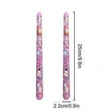 2pcs Christmas Long Candle, Christmas Tree, Santa Claus, Snowman Print Colour Candle, Christmas Creative Dining Table Atmosphere Decoration , Perfect For Christmas Party Decorations, Atmosphere Desktop Decoration, Christmas Gifts (No Electricity Required)