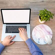 Dumpster On Fire Round Mouse Pad, Pink Cute Funny Mousepad Laptop Gaming, Stitched Non-Slip Rubber Base, Home Office Decor Desk Accessories.87*.87*0.12 In