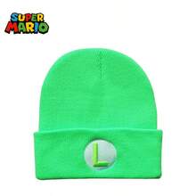 SuperMario 1pc Embroidered Pattern Knit Beanie, Cuffed Cartoon Anime Warm Hat For Men & Women, Suitable For Autumn/Winter Outdoor Activities, Commuting, Holiday Parties - The Perfect Gift For Fans