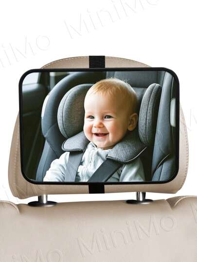 1 Stück Baby Auto Spiegel aus bruchsicherem Acryl, unzerbrechlich, Rückspiegel für nach hinten gerichtete Säuglinge mit großer kristallklarer Sicht