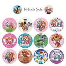 Paw Patrol 500 Peças/Rolo Adesivos Infantis Desenho Animado Patrulha Canina, Suprimentos de Papelaria Fofos para Crianças, Suprimentos Escolares de Professor, Adesivos de Recompensa, Brinquedos Presentes