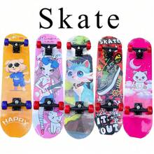 80cm Scooter, Skateboard Beginner, Male And Female Cartoon Double Flip Four Wheel Scooter