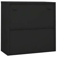 vidaXL Büroschrank mit Schiebetür Anthrazit 90x40x90 cm Stahl