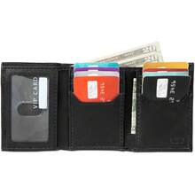 Men's Trifold Wallet-Sleek And Slim Includes Id Window And Credit Card Holder
