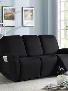 1件装、2件装、3件装，家居用品，牛奶线，加厚弹力，防水防尘，耐磨防污，猫爪图案，沙发套，防滑沙发套，美式风格，适用于客厅、卧室等多种场所 - 黑色 - 查看 3