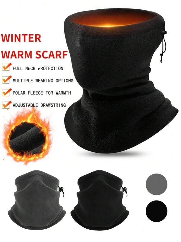 1pc Winter Warm Neck Gaiter Fleece Snow Skiing Windproof Face Mask Scarf
