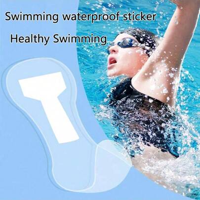 1pc Swimming Sticker Privacy Sticker For Women's Waterproof Sticker PU Breathable Disposable Swimming Products Private Part Protection Sticker