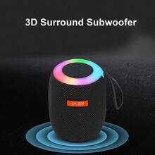 [Portable Wireless Speaker] Wireless Portable Speaker | Enhanced Bass, High-Definition Sound, Built-In Battery, Light Gradient | Suitable For Outdoor Sports, Travel, Camping, Men's Gifts, Valentine's Day Gifts - 黑色 - 查看 3