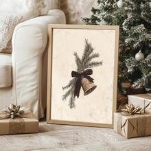 1pc Unframed Christmas Bell Bow Ribbon Vintage Poster Festival Rustic Wall Art Canvas Print Minimalist Winter Xmas Holiday Farmhouse Aesthetic Decor Retro Painting For Apartment,Living Room,Bedroom,Modern Home Decoration Christmas Decoration XMAS Decor Christmas Tree Gift Decor Thanksgiving Wedding Home Decor Home Decor Fall Decor Autumn Decor Birthday Decorations For Gifts Party Supplies Indoor Holiday Festival Decor Halloween Decor Wall Decor Halloween Ornaments Christmas Decoration XMAS Decor Christmas Tree Gift Decor Thanksgiving Wedding Home Decor Home Decor Fall Decor Autumn Decor Birthday Decorations For Gifts Party Supplies Indoor Holiday Festival Decor Halloween Decor Wall Decor Halloween Ornaments - Multicolor - View 4