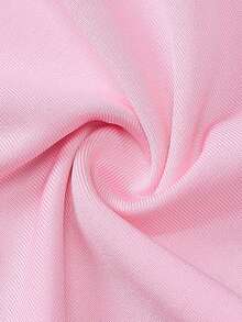 Vestido de verano para mujer, vestido elegante de unicolor rosa con manga corta y sexy para fiesta - Rosa - Ver 7