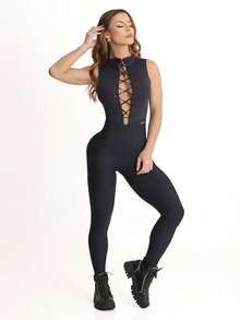 Macacão Superhot Fitt Preto MAC5575 Proteção UV50+/80+ - Preto - Visão 4