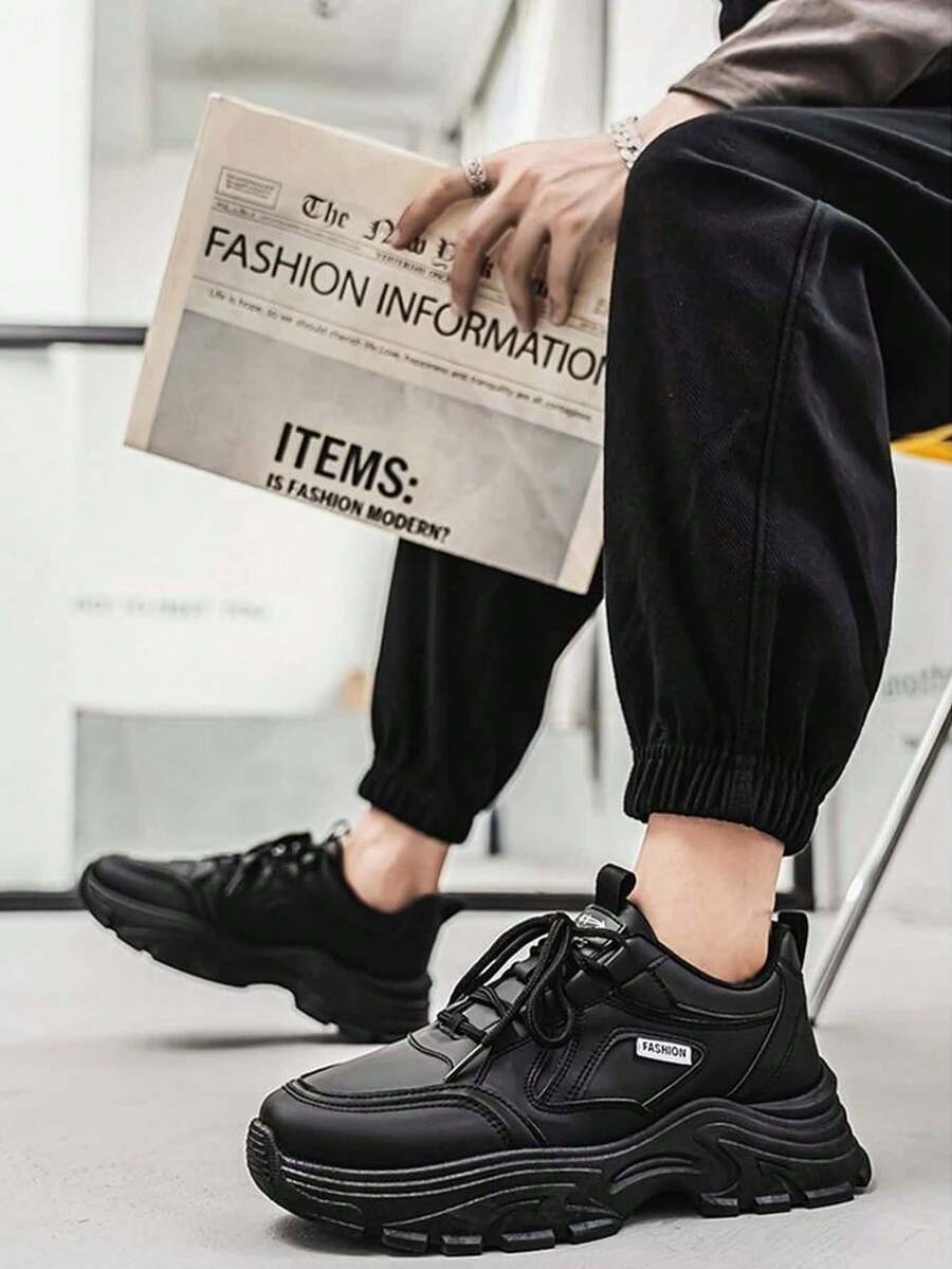 Adidași sport la modă pentru bărbați, de înaltă calitate, respirabili, ușori, cu talpă groasă, casual, în aer liber, cu elevatoare