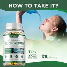 PSLALAE Oregano Oil Softgels - Helps Promote Intestinal And Digestive Health, Improve Absorption, And Boost Immunity And Energy Levels - 120pcs - 120粒膠囊 - 查看 6