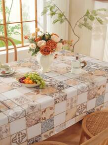 Prostokątny obrus z tworzywa PVC charakteryzuje się prostym i modnym nadrukiem. Jest w 100% wodoodporny, olejoodporny i łatwy w czyszczeniu. Nadaje się do salonów, kuchni, na zewnątrz, na festiwale, imprezy, spotkania itp.