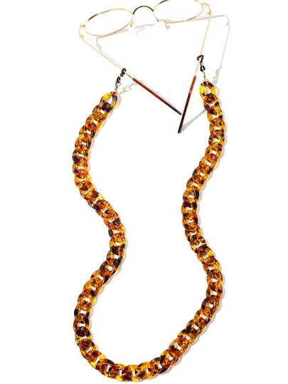 1pc Multi-Color Acrylic Eyeglasses Chain, Candy Color Women Fashion Glasses Strap, Eyeglasses Lanyard, Non-Slip Unisex Eyewear Chain, Gift For Friends And Family