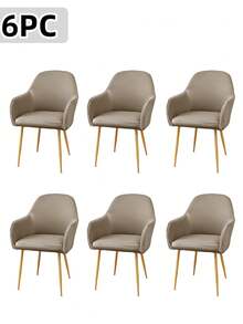 Waterproof Curved Back Chair Covers Modern With Armrest, Stretch Accent Dining Room Chairs Covers Slipcovers, Office Desk Chair Covers, Swivel Armchair Cover Protector For Vanity Living Room - Multicolor - View 14