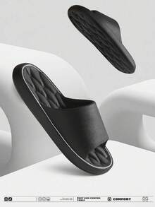 Solid Color Slip-On Sandals, Non-Slip Outdoor/Indoor Beach Slippers, Suitable For All Seasons