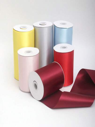 1pc Extra Wide & Thick Grosgrain Ribbon, DIY Cake Gift Box Packaging, Colorful Woven Ribbon Bouquet Decor, Chair Tie