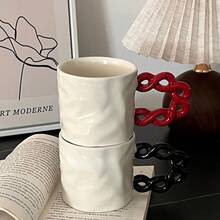 1pc Creative Ceramic Coffee Cup, Beautiful And Exquisite, Hand-Painted Craftsmanship, Mug, Coffee Cup, Breakfast Cup, Milk Cup, Office Water Cup, Home Tea Cup, Household, Kitchen And Restaurant Specific Insulated Hand Washing Cup, Suitable For Coffee, Tea, Hot Drinks, Afternoon Tea