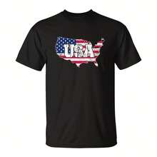 United States Of A 4Th Of July An  Uni T-Shirt - Black 5 - View 1