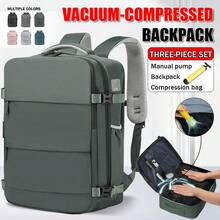 Bộ ba lô hành lý nén chân không du lịch có bơm chân không - Phù hợp cho nam và nữ, chuyến công tác ngắn ngày, ba lô học sinh và ba lô du lịch ngoài trời First Choice, có ngăn đựng máy tính xách tay và nhiều ngăn thiết kế túi du lịch thiết yếu cho kỳ nghỉ lễ, vali du lịch dành cho nữ - Nhiều màu - Xem 10
