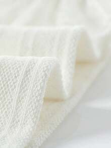 1双白色荷叶边过膝袜，优雅蕾丝，洛丽塔公主风，百搭蕾丝边舞蹈袜 - 白色 - 查看 3