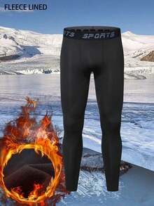 节日礼物 加厚保暖打底裤，适合秋冬季户外活动，男士保暖内衣，带保暖内衬的保暖长裤，男士御寒保暖长裤，滑雪、冬季保暖狩猎装备，保暖内衬长裤，适合寒冷天气。适用于各种室内/户外活动，例如骑行、滑雪、攀岩、跑步、单板滑雪、瑜伽、健身塑形等。 - 黑色 - 查看 7