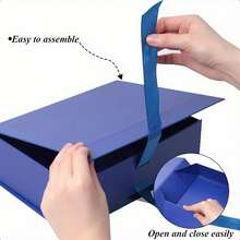 1个高级豪华折叠礼盒，男女皆宜，适用于新年、情人节、婚礼、母亲节、父亲节、节日等场合，是馈赠亲朋好友的理想礼品包装盒。 - 深藍色 - 查看 7