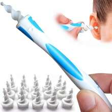 QGrips Earwax Removal Spiral Tool Reusable Kit With 16 Pcs Soft Flexible Replaceable Tips For Safe And Effective Ear Cleaning At Home Or Travel Ideal For Daily Ear Care And Maintenance - as pic - View 1