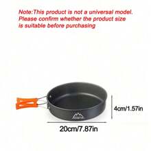 1 zestaw, Zestaw naczyń kempingowych, metalowe garnki, patelnie i czajnik, odpowiedni na piknik na świeżym powietrzu