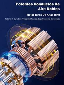 Aspiradora mini 6 en 1, alta potencia, súper succión, con funciones de emergencia: cuchilla para cortar cinturones de seguridad, cono puntiagudo para romper ventanas; batería de litio recargable de ultra alta duración, aspiradora portátil imprescindible para vacaciones, veranos y viajes, aspiradoras para recolección de polvo, aspiración, inflado y otras funciones.