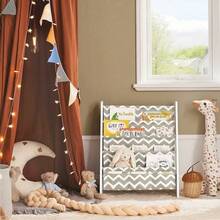 SoBuy Kids Bookcase, Childrens Bookcase, Kids Bookshelf KMB50-HG - Grey - View 2