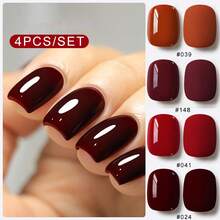 XUANYIZHI 樱桃红指甲油套装 - Ancora Red 2025 新色调，酒红色/牛血色，适用于美甲用品美甲设计 DIY 装饰 12ml/1 件 - 彩色 - 查看 11