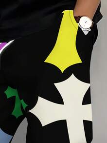 Pantaloni casual da uomo alla moda con stampa 3D, con laccetto elastico e tasche, novità e stile, autunnali