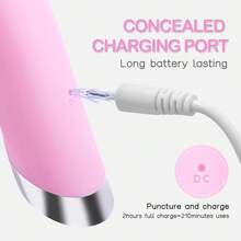 ALQD Cleansing, Rechargeable Silicone Face Scrubber With Heat Massage End, Vibrating Exfoliator Scrubber Deep Cleaning, Waterproof Face Women And Men (Pink) - 粉色 - 查看 9