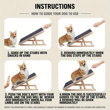 Foldable Dog Pet Ramp Adjustable Height Stairs Steps For Bed Sofa Car Antiskid - L100x42.6cm - 查看 6