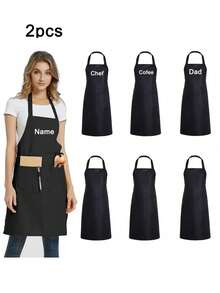 女士定制宽边涤纶围裙，个性化厨师烹饪厨房围裙，简约风格黑色带口袋围裙，加厚腰围裙，时尚家务厨房家居工作服，厨房用品，适合男女，烧烤，烹饪，厨房，父亲节礼物，防尘舒适的涤纶工作帽，适用于厨房、餐厅和工厂，适合母亲节生日周年纪念毕业婚礼爱情独特、多功能、高品质、定制家用手套 - 彩色 - 查看 10