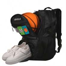 SEYATULLH Soccer & Basketball Sports Bag For Man With Ball Pump - Basketball Backpack With Separate Ball & Shoes Compartment, Soccer Basketball Football & Volleyball Bag With Large Capacity