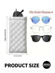 1pc Portable Squeeze Eyeglasses Case Pu Leather Soft Sunglasses Bag , Five Colors Available - Soft PU Leather Soft Eyeglasses, Sunglasses Bag, Pocket Phone Eyeglasses Storage Bag, Waterproof Durable Protective Eyeglasses Container, Perfect For Halloween/Christmas Gift Giving