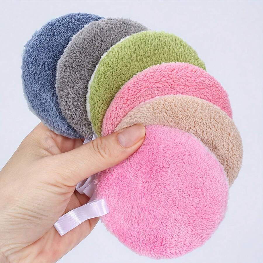 80 runde saugfähige Gesichtswaschpads 1/4/8 Stücke, wiederverwendbare Make-up Entferner Pads, doppelseitiges waschbares Make-up Entferner Tuch, rundes Design Gesichts- und Hautpflege flauschiger Schwamm, Reinigung von schwerer Make-up und Bettwäsche, geeignet für alle Hauttypen.