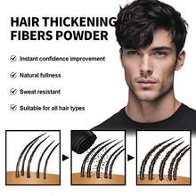 15克/0.529盎司增发纤维，天然增发纤维，适用于头发稀疏和脱发，增发粉，填充发际线和鬓角，隐形，防汗，持久，即刻遮盖白发，增发粉，遮盖脱发，使头发看起来更浓密，男女通用 - 15g/0.529oz - 查看 8