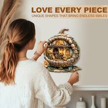 Acorn Mouse - Wooden Puzzle, Asymmetrical Animal Shaped Wooden Jigsaw Puzzle Toy, Unique Party Game Gift, Decorative Art Painting, Tabletop Magic Puzzle, Unique Children's Educational Puzzle, Holiday Gift, Suitable For Kids, Christmas Gift, Back To School Gift, Birthday Gift