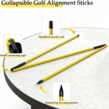 Caiton Indicator de direcție de golf Caiton 1 buc - stick de aliniere a mingii de golf, accesorii de golf, 3 indicatoare de direcție pliabile - ajutor pentru antrenamentul de golf, ajută la îmbunătățirea reglării direcției de putting, preciziei swing-ului și abilităților generale de golf. Potrivit pentru începători și jucători avansați.