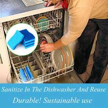 2/6 piezas Esponja de limpieza multiusos, Almohadilla de fregado de doble cara para limpieza del hogar, Esponja para lavar platos, Esponja de cocina de alta calidad, Esponja resistente y sin rayar, Super absorbente, Suministros de limpieza, Herramientas de limpieza, Limpieza del hogar, Limpieza de cocina, Limpieza de fiestas