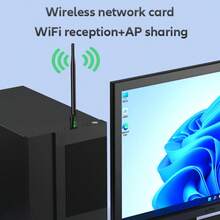 VAORLO 二合一 Wi-Fi 6 USB 蓝牙 5.4 双频 (2.4G/5GHz) 无线适配器，900Mbps WiFi 6 802.11AX 高速无线电脑网卡接收器，适用于 Windows 10/11 笔记本电脑，支持 MU-MIMO 多设备连接