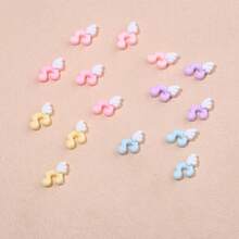 10/20/30/50个Y2K风格迷你音符和天使翅膀美甲装饰 - 多种颜色可选，适合DIY、手机壳和手工制作 - 随机混装 - 彩色 - 查看 8